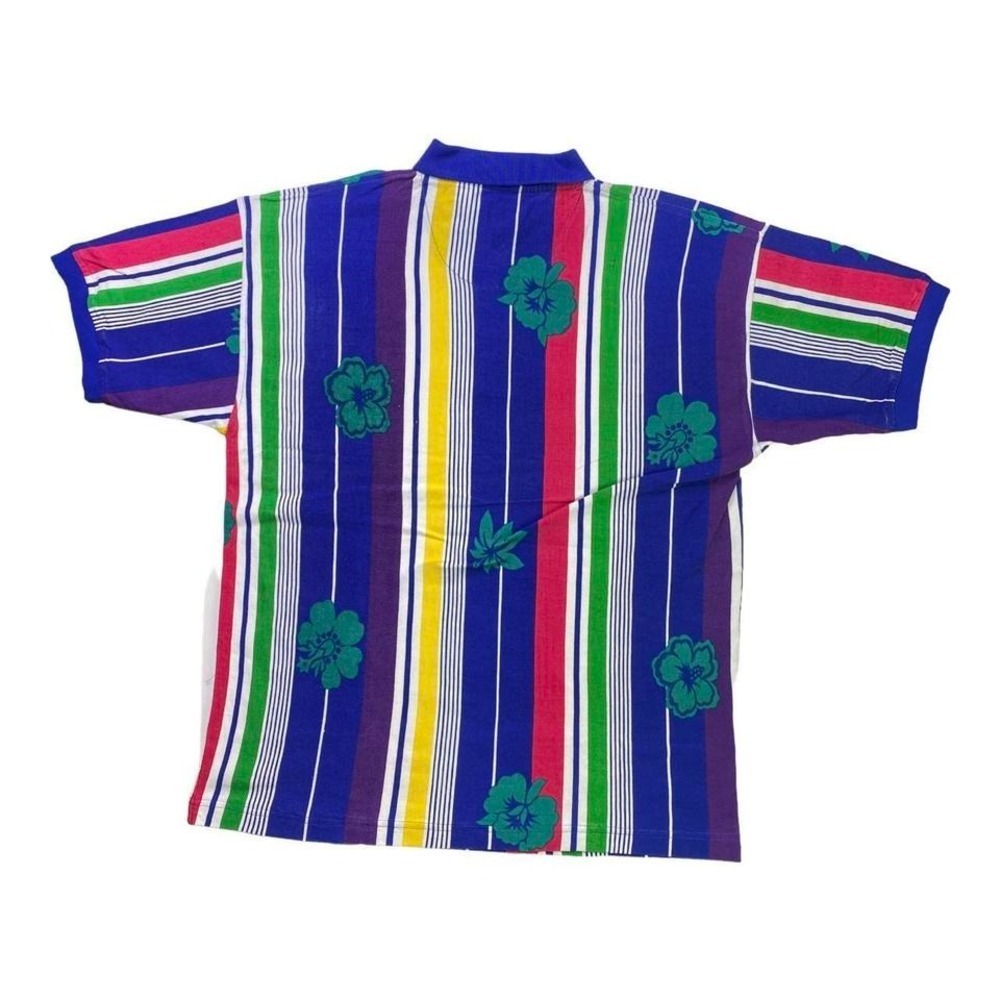 Vintage 90s JED‎ colorful striped polo shirt